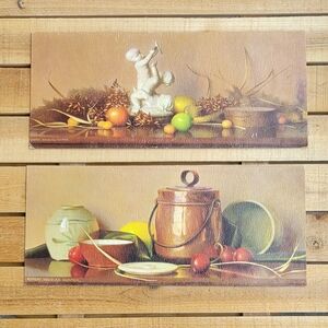 Set Of Two Vintage Still Life Lithograph Prints By Robert Douglas Hunter